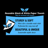 Reusable Paper Towels with Zebra Print - 100 STRONG Sheets per Roll