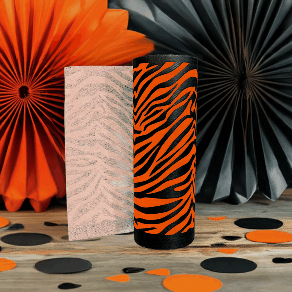 Orange + Black Zebra Paper Towels